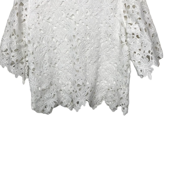 Mayson Grey White Lace Embroidered Blouse Oversized Size 2 - Picture 4 of 10